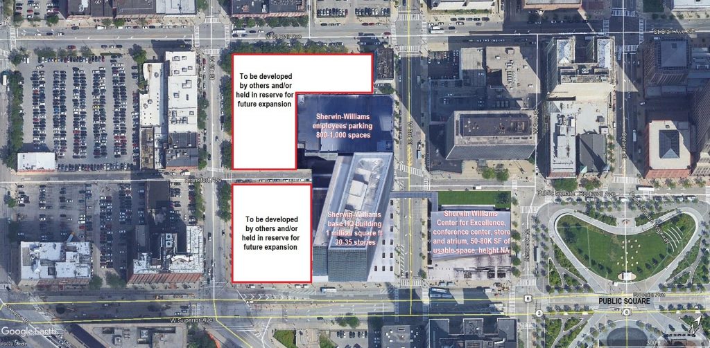 Sherwin-Williams HQ site plan, buildings come into focus