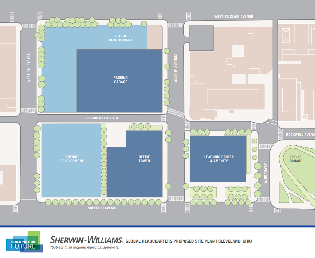 Official Sherwin-Williams headquarters site plan