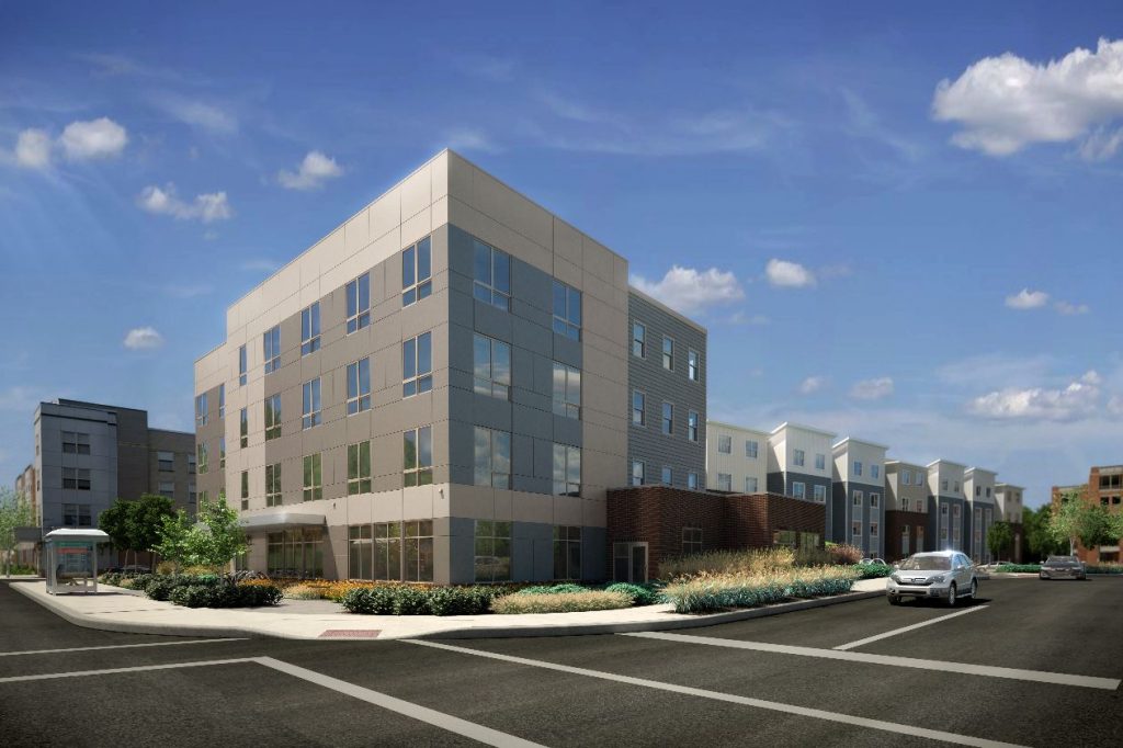 Phase one of MetroHealth's $60 million housing plan for the West 25th Street corridor is Via Sana, located at Sackett Avenue