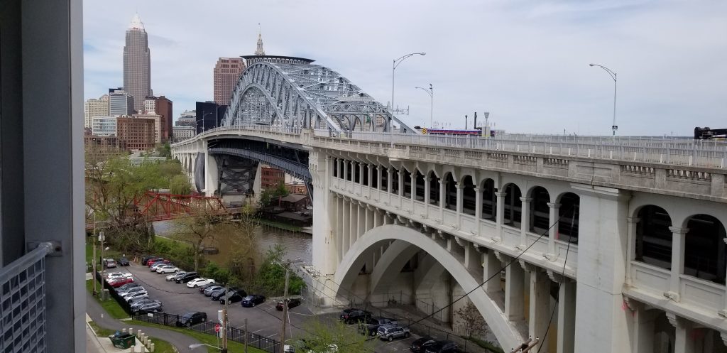 The Detroit-Superior bridge and its subway deck