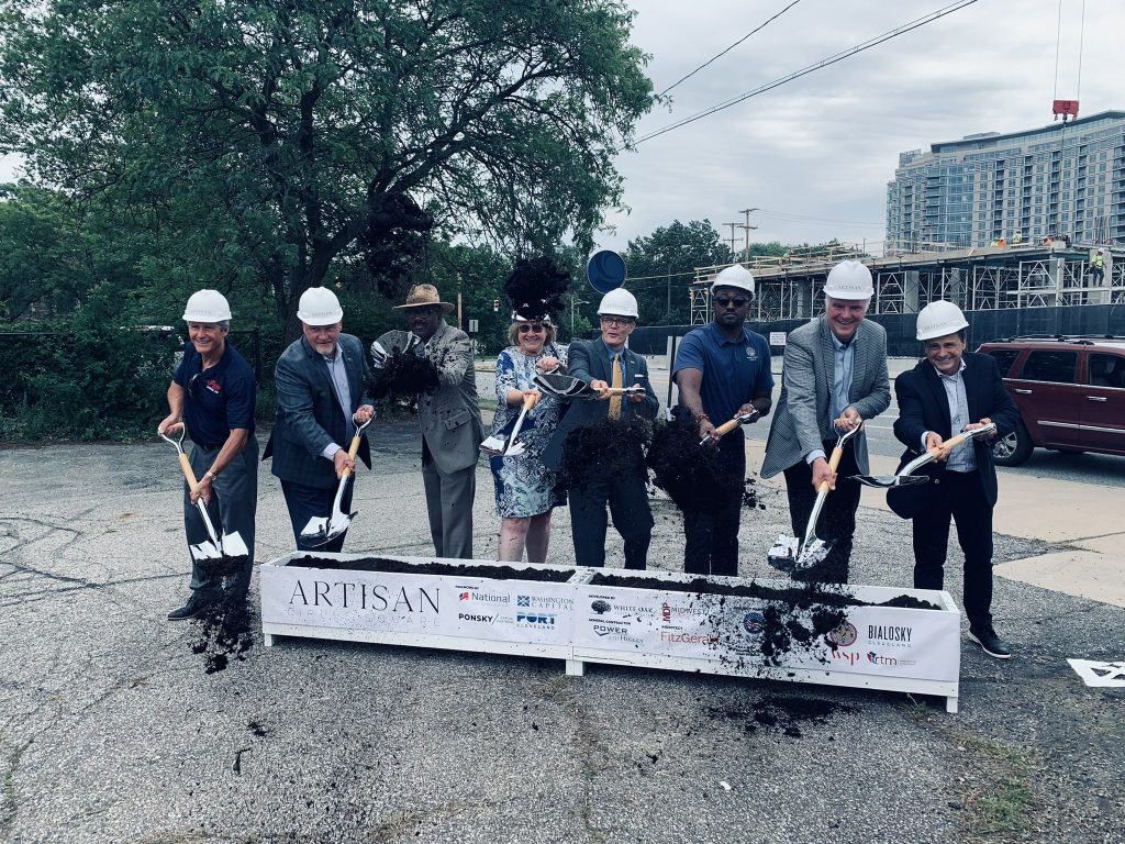 formal groundbreaking ceremony for new tower at Circle Square in University Circle