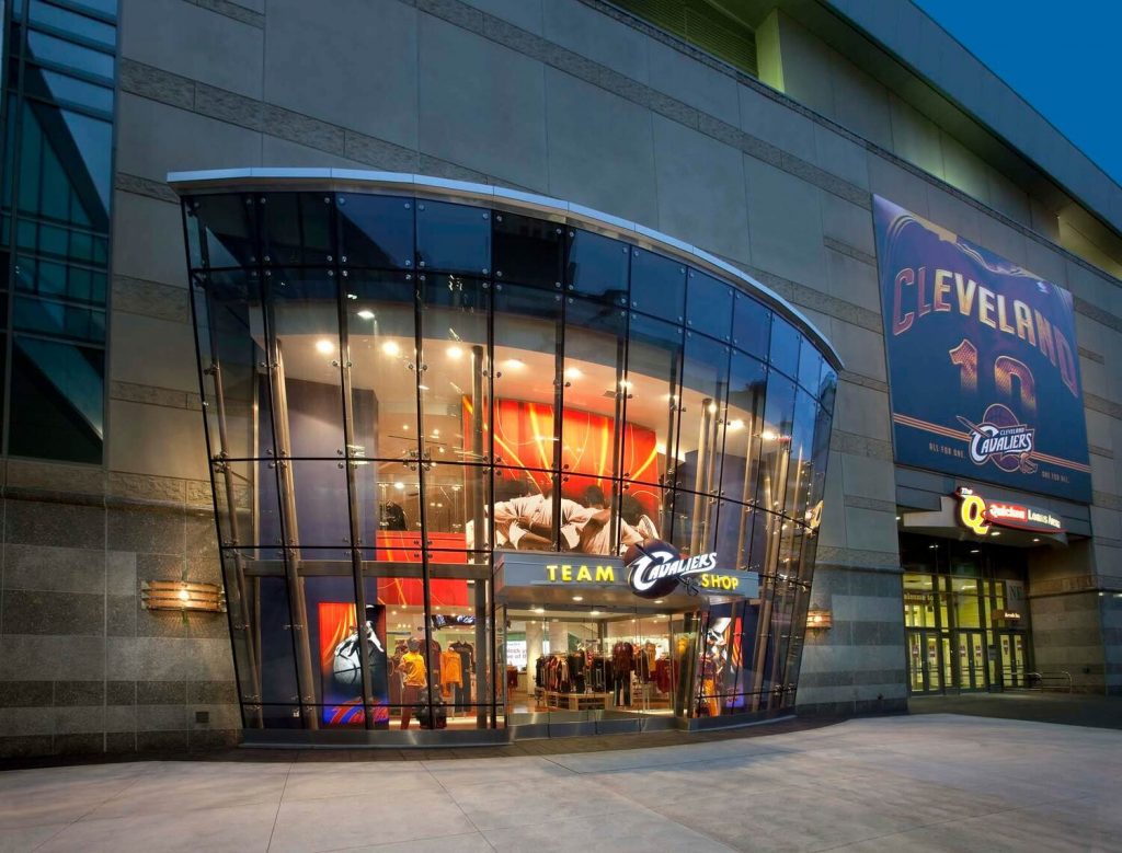 Cleveland Cavaliers team shop in Rocket Mortgage Fieldhouse