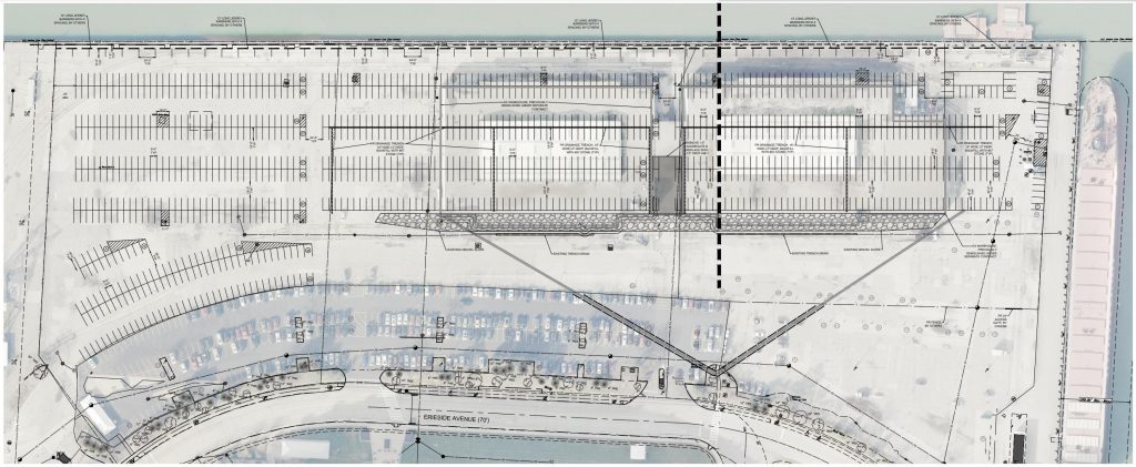 Site plan for the parking lot expansion north of First Energy Stadium