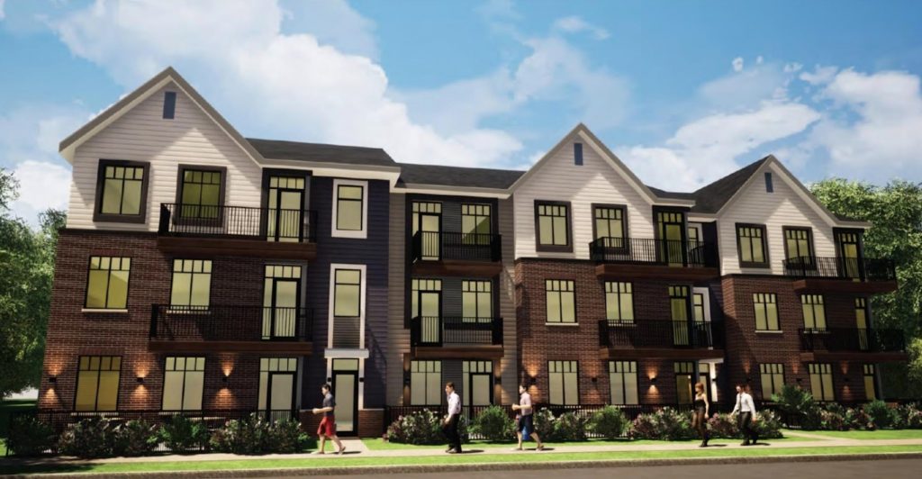 rendering of the Franklin West apartments