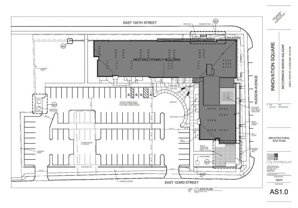 Site plan for Square 105 the first phase of the Innovation Square