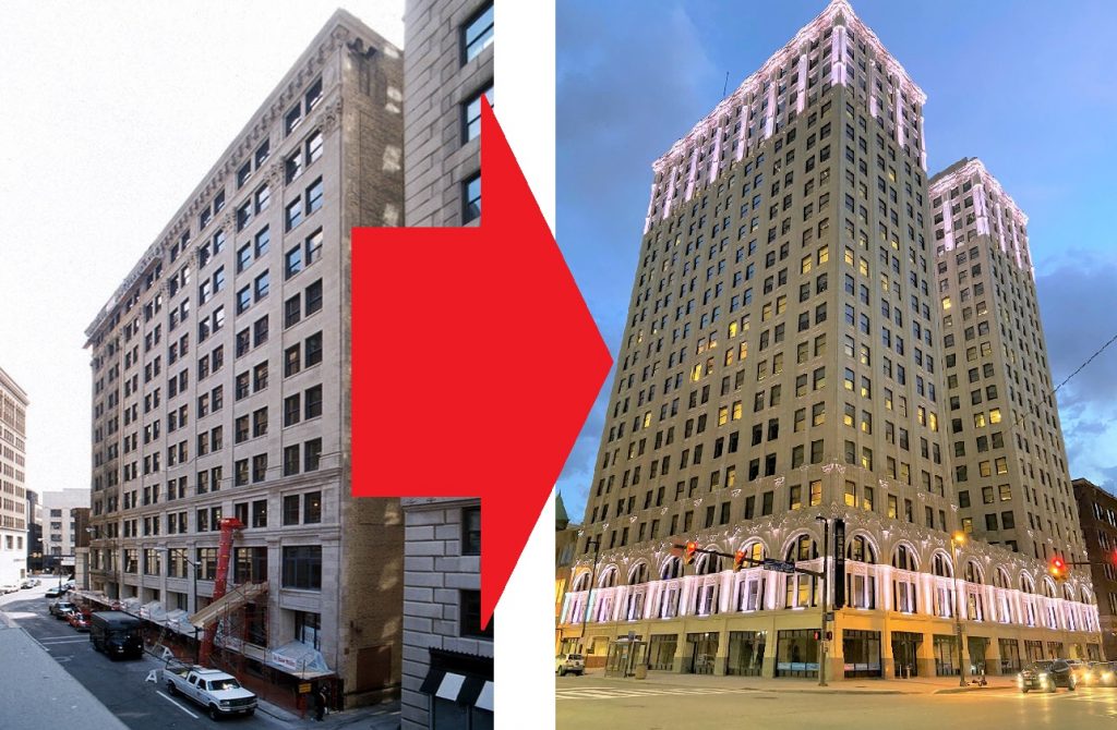 Two tenants are moving from one downtown building to another