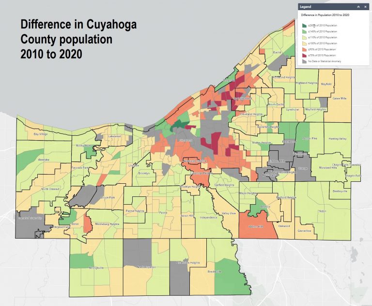 Cleveland growing faster than the national average, and shrinking