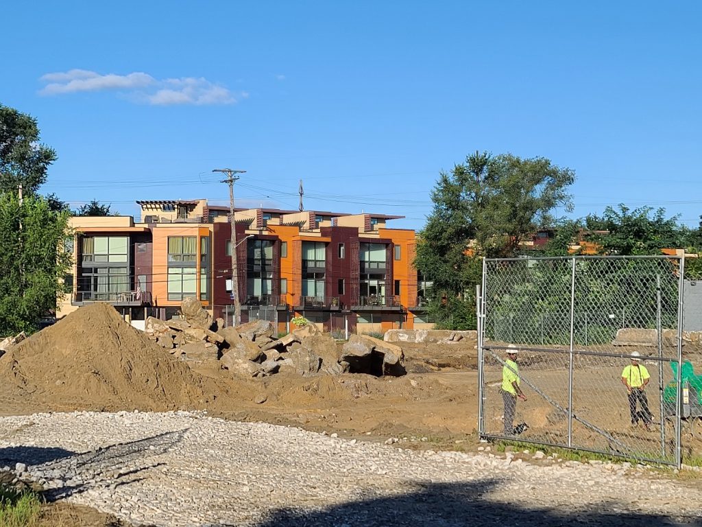 Construction work was underway in Little Italy on September 2.