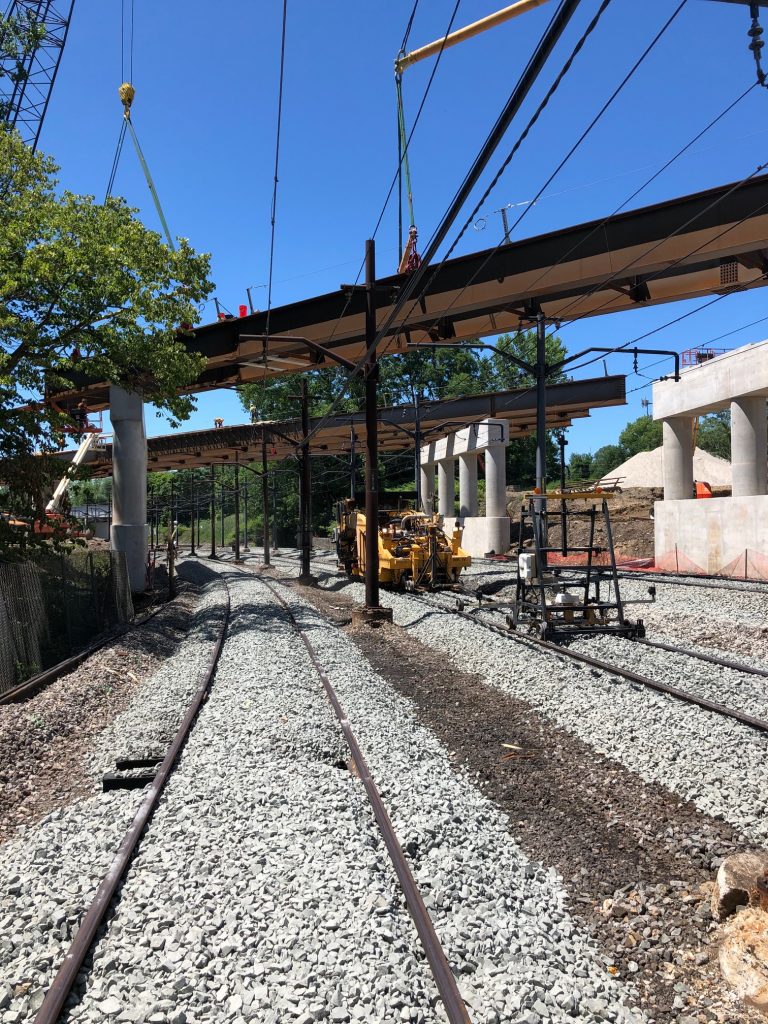 New Opportunity Corridor bridges over the rebuilding Blue/Green light-rail lines.