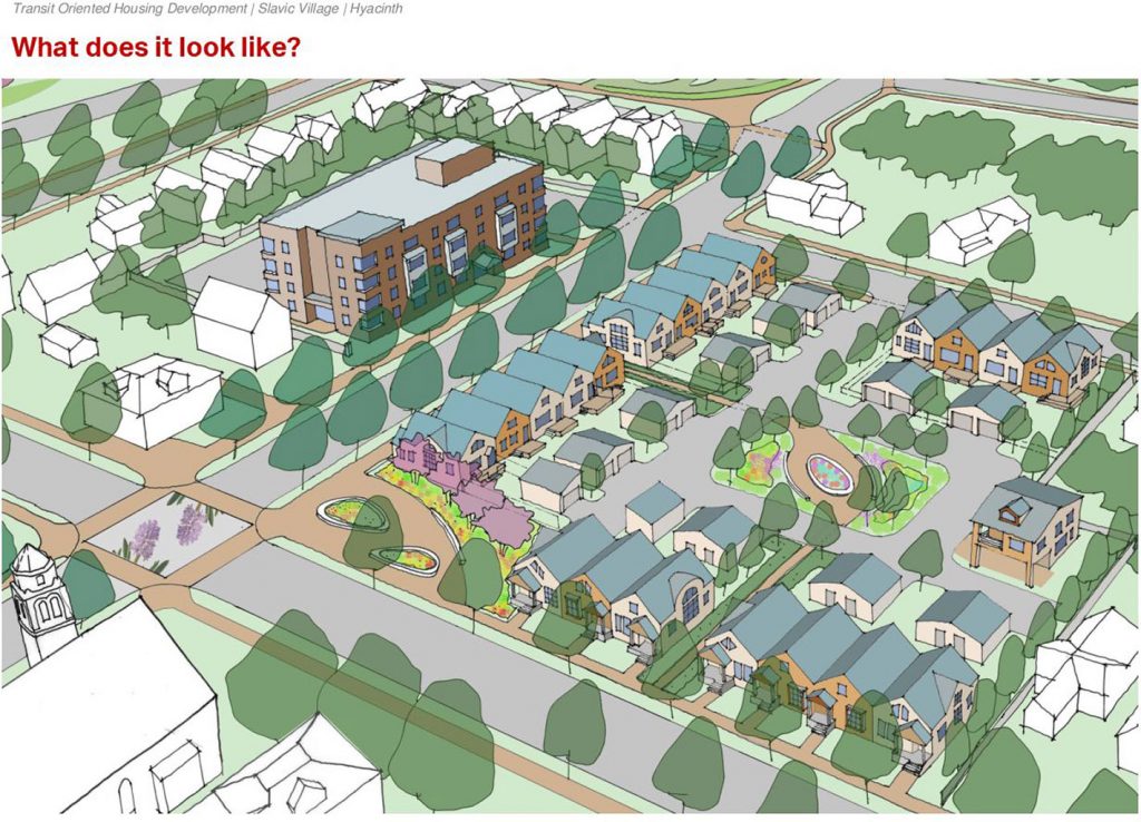 Redevelopment plan for the St. Hyacinth neighborhood.