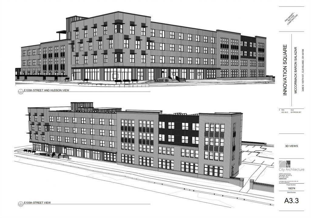 Innovation Square will create a street presence along East 105th Street.