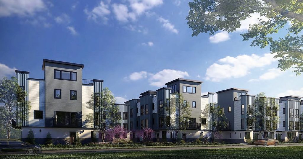 Townhomes planned in the Park Lamont development.