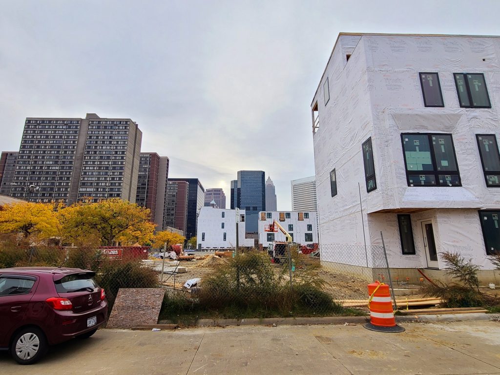 Milton Townhomes are next to the Avenue Townhomes, now under construction by Knez.