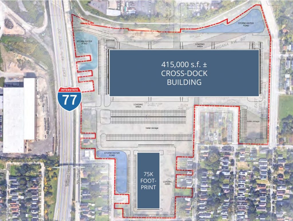 Commerce Park 77 warehousing site in Cleveland as proposed by Stonemont Financial Services of Atlanta.