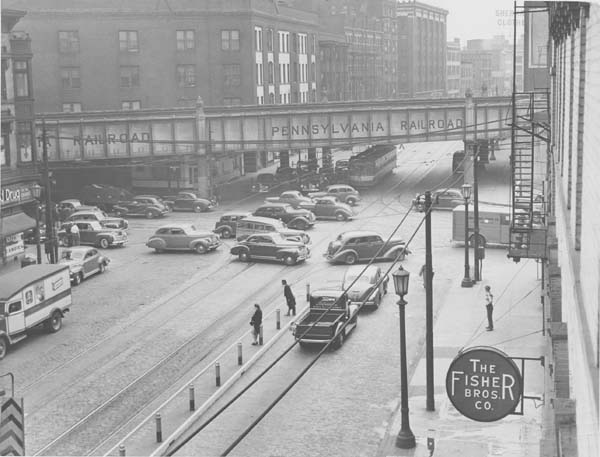 Euclid-East 55th in the 1940s when it was a vibrant area called Penn Square.