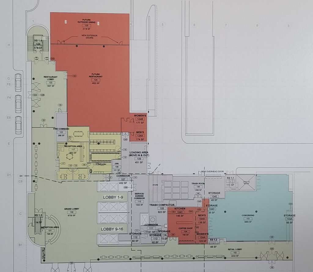 Ground level floor plan in 45 Erieview.