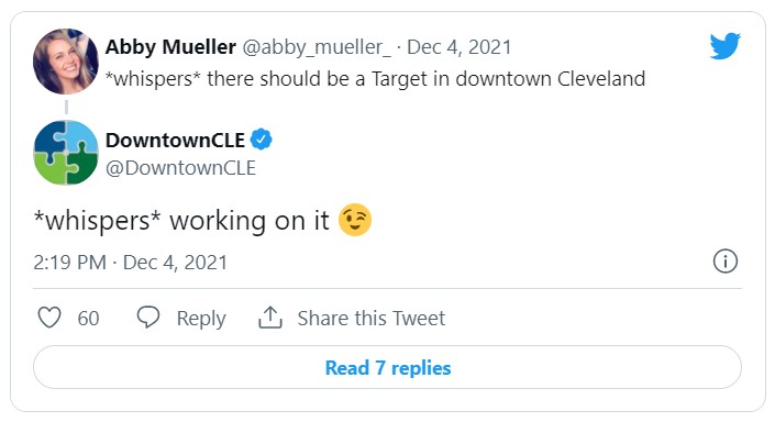 Twitter and the Downtown Cleveland Alliance teased us with the possibility of Target locating downtown.