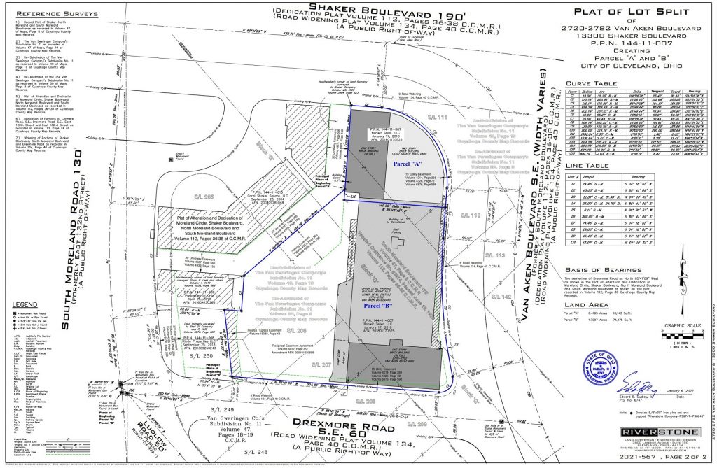 Lot split proposal sought by Paran Management at Shaker Square.