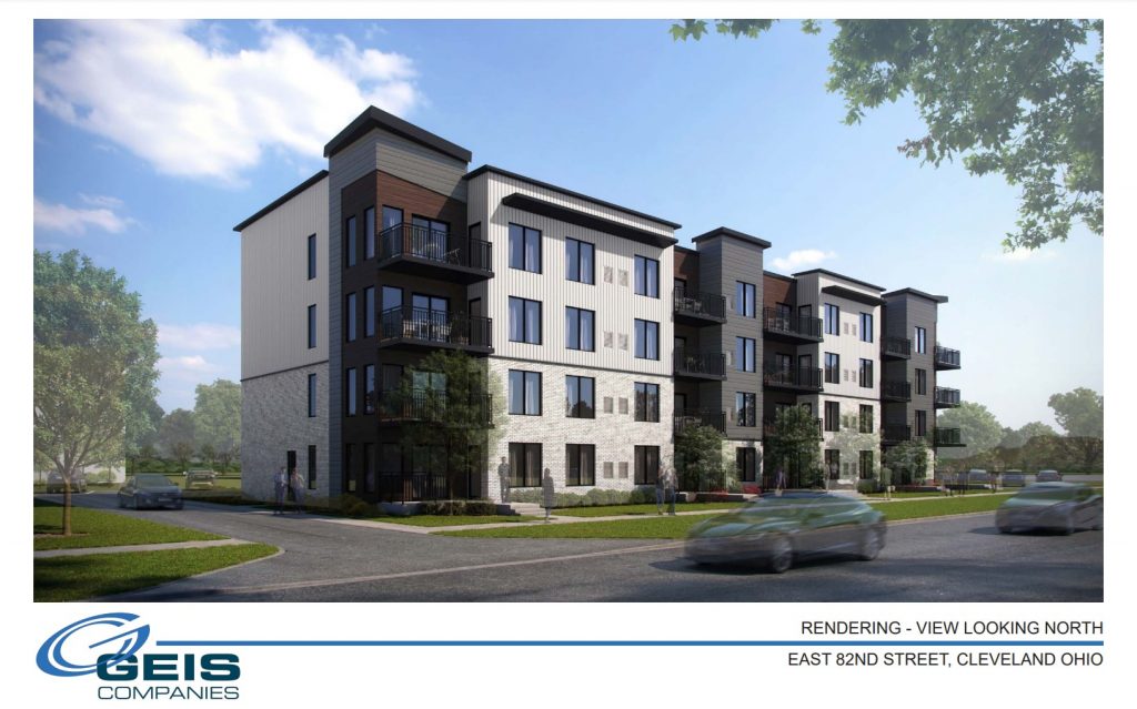 Proposed apartment building on East 82nd Street in Cleveland's Hough neighborhood.