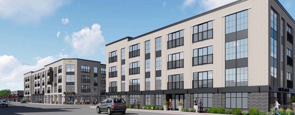 Demolitions will start this year for the development of 120 apartments on Detroit Avenue in Lakewood, Ohio.