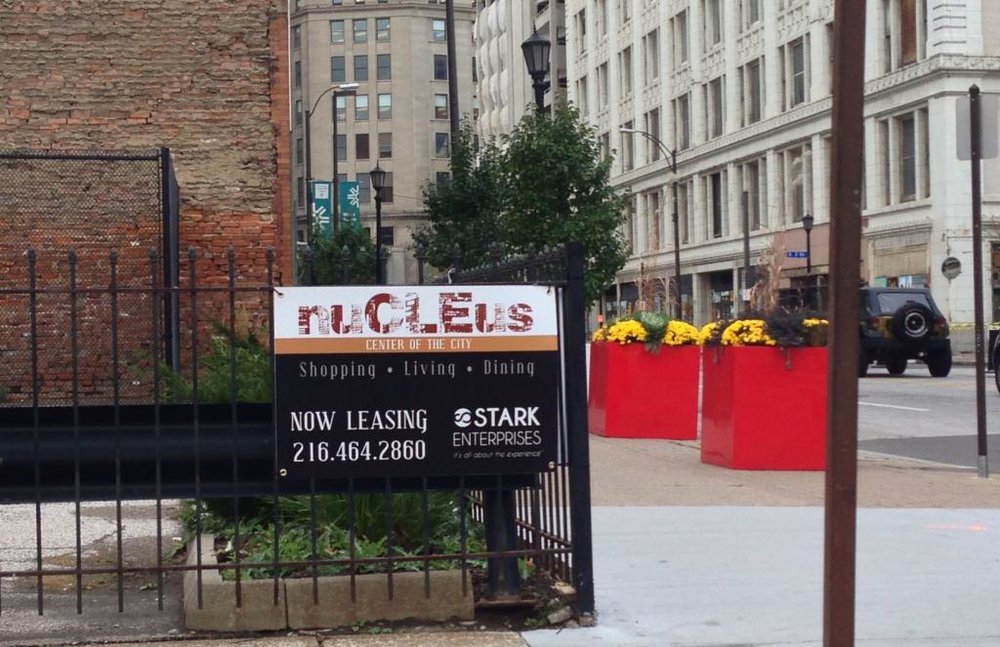 NuCLEus sign in downtown Cleveland in 2014.