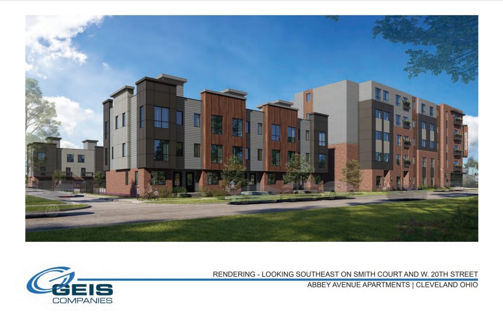 A six-pack of townhomes will see construction start first as part of a larger development on Abbey Avenue in Tremont's Duck Island enclave.