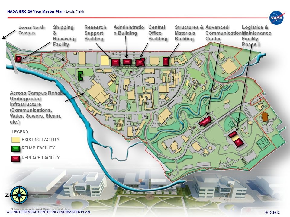 NASA Glenn 20-year facilities master plan map.