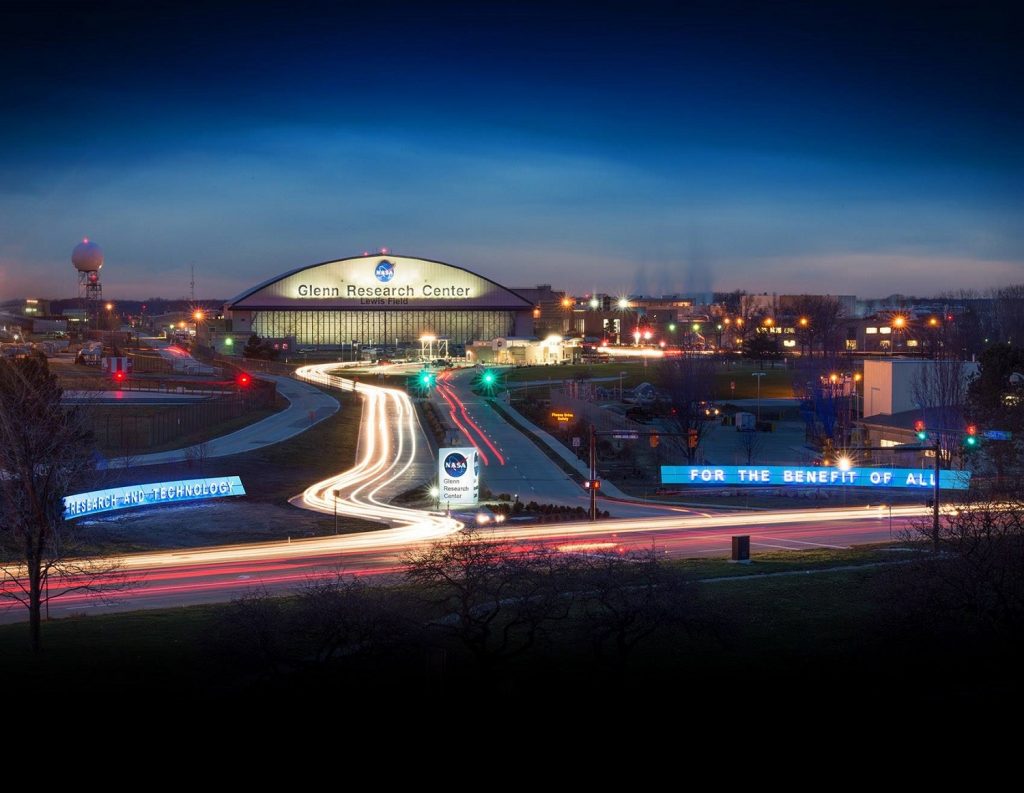 Entrance to NASA Glenn Research Center in Cleveland, Ohio.