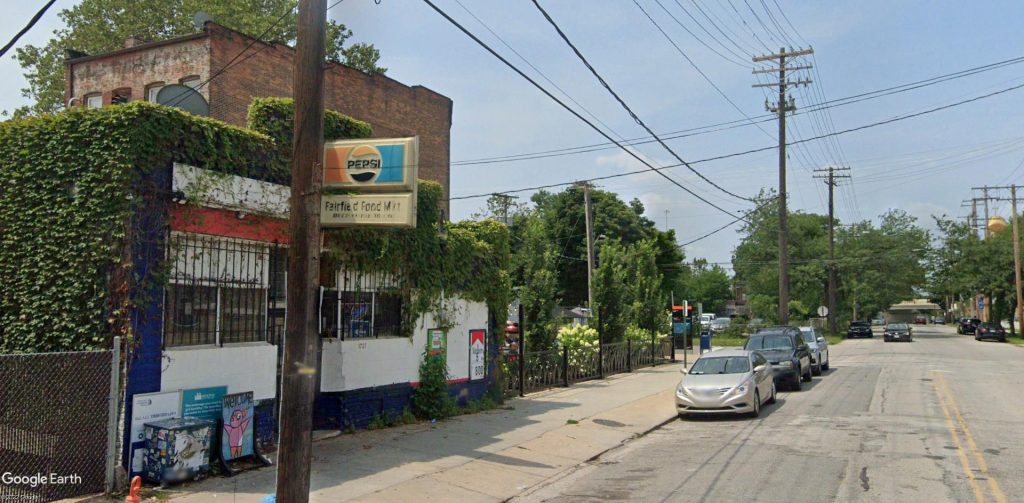 Streetview looking west on Fairfield Avenue at West 11th Street in Tremont in July 2021.