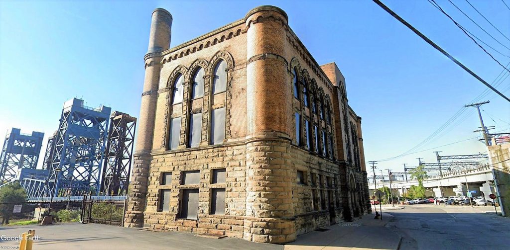 B&O's CT&V railroad passenger depot on Sherwin-Williams-owned land at Carter and Canal roads in the Flats.