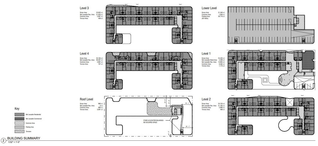 Six different floor plans as proposed by J Roc Development.