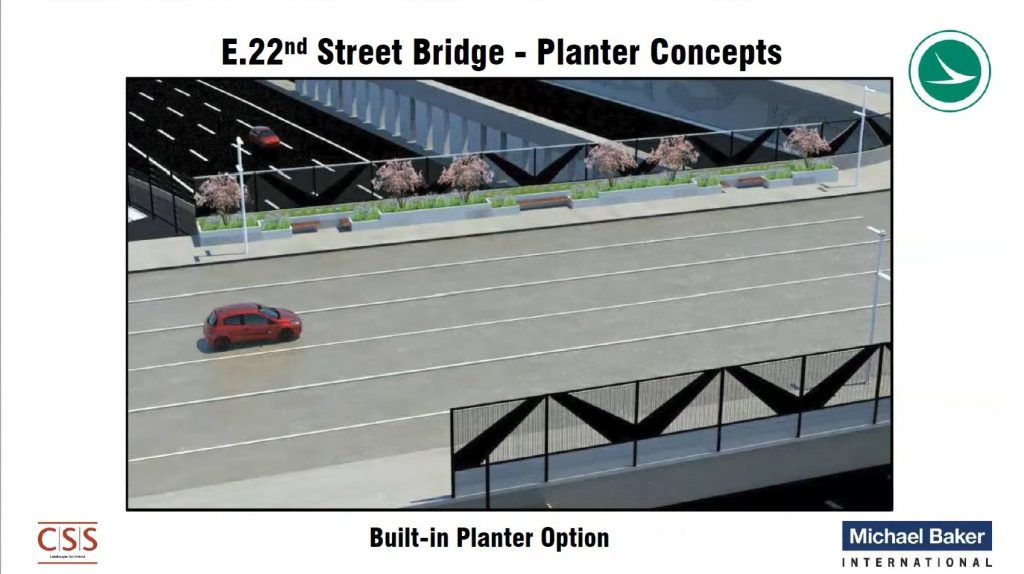 East 22nd Street bridge proposed in downtown Cleveland and Central neighborhood.