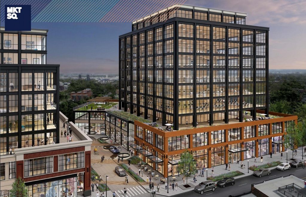 In Ohio City's Market Square development, the construction of a high-rise apartment building will likely be seeking a megaprojects tax credit.