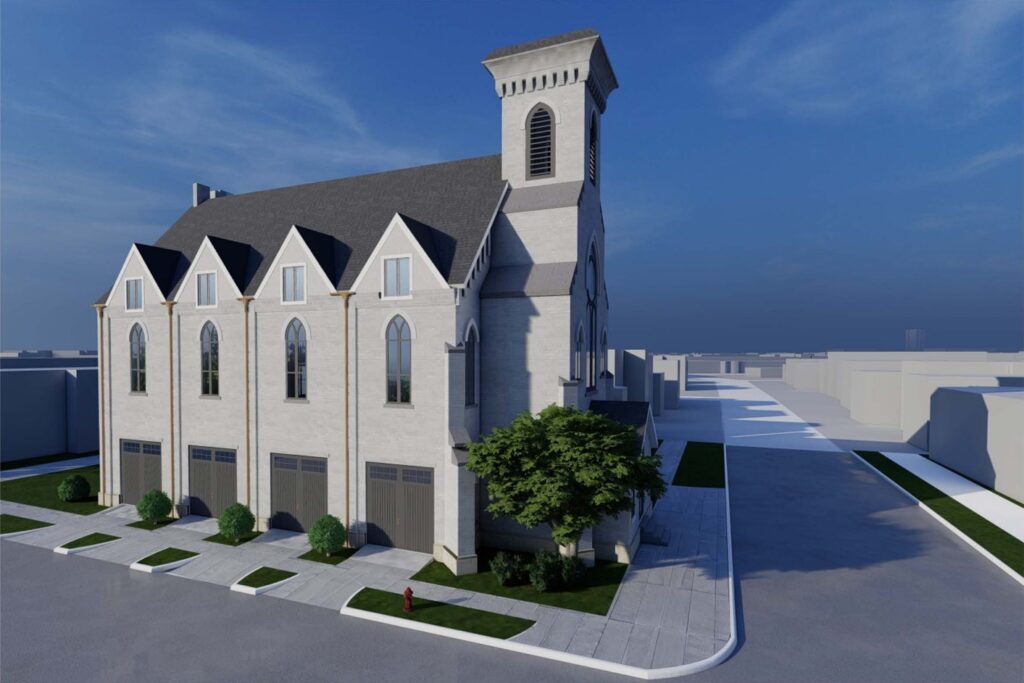 The adaptive reuse of the vacant church will require flipping the floor plans from what was presented to the city.