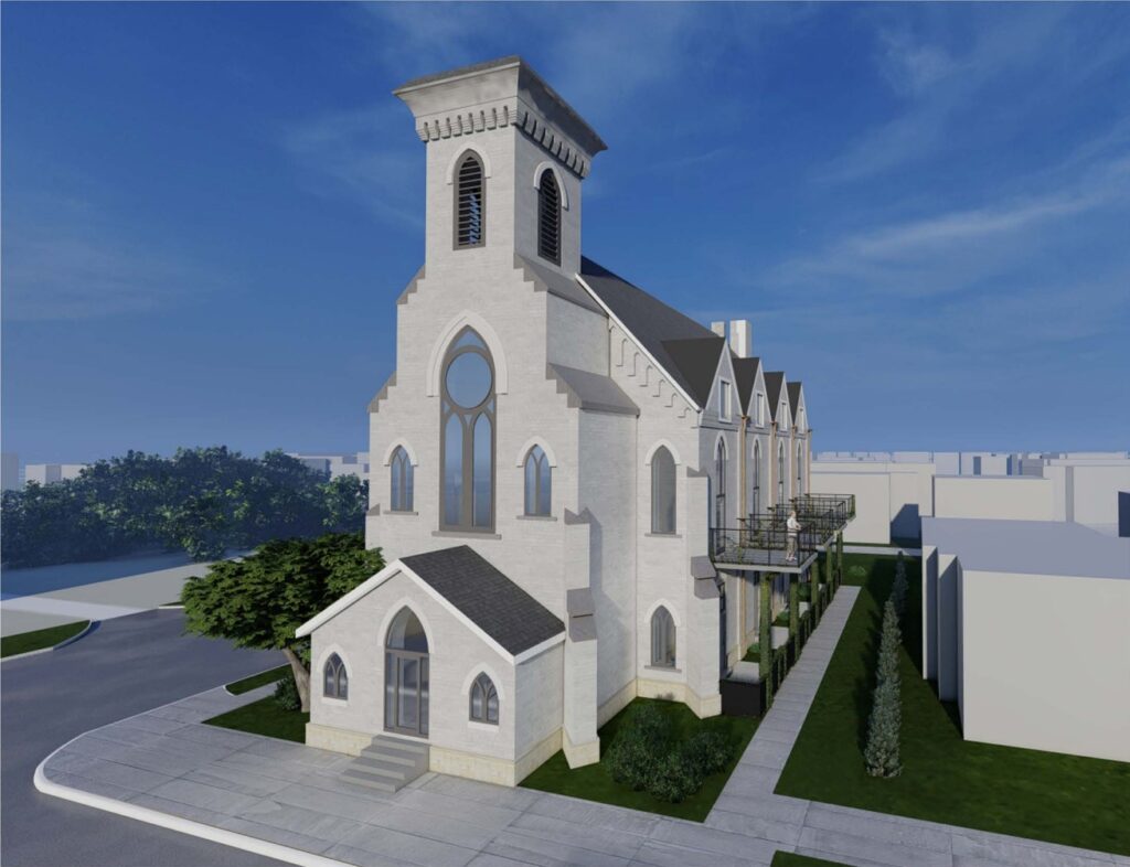 The former Divine Free Will Baptist Church on West 42nd and Orchard in Ohio City will become townhouses.