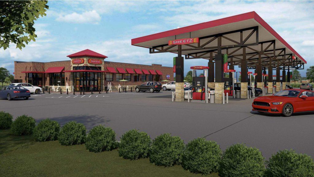 The future of the PearlBrook shopping center is a Sheetz gas station and store as shown here.