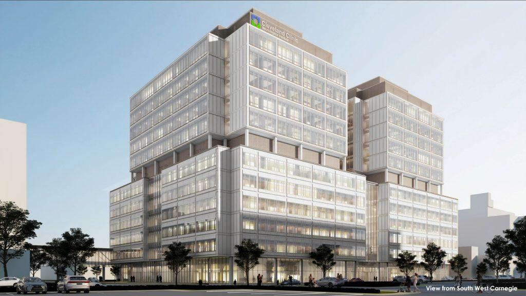 Rendering of the new Neurological Institute at Cleveland Clinic.