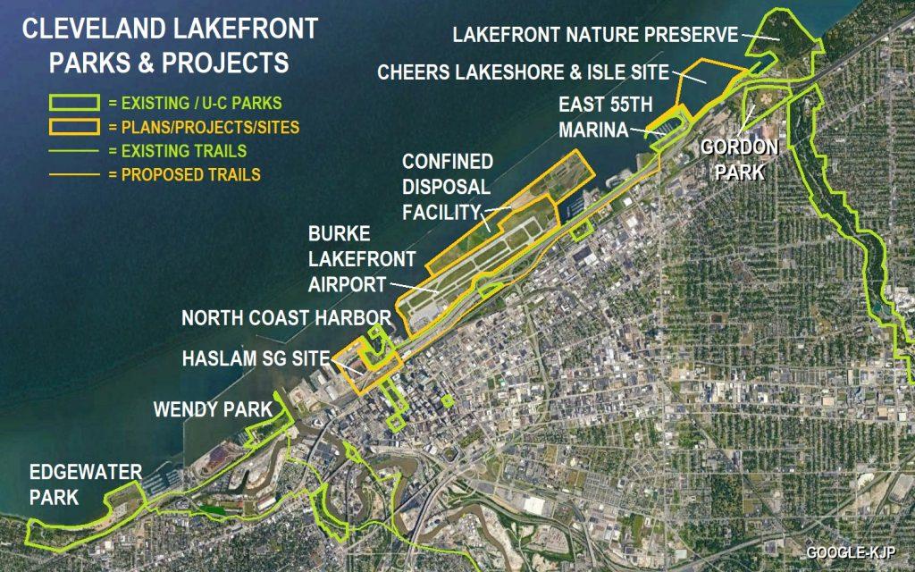 Map of stuff along the lakefront.