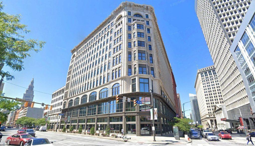 Medical Mutual headquarters at East 9th Street and Prospect Avenue in downtown Cleveland.