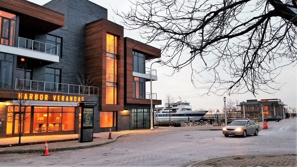 Harbor Verandas and Nuevo Modern Mexican and Tequila Bar at North Coast Harbor on downtown Cleveland's lakefront.