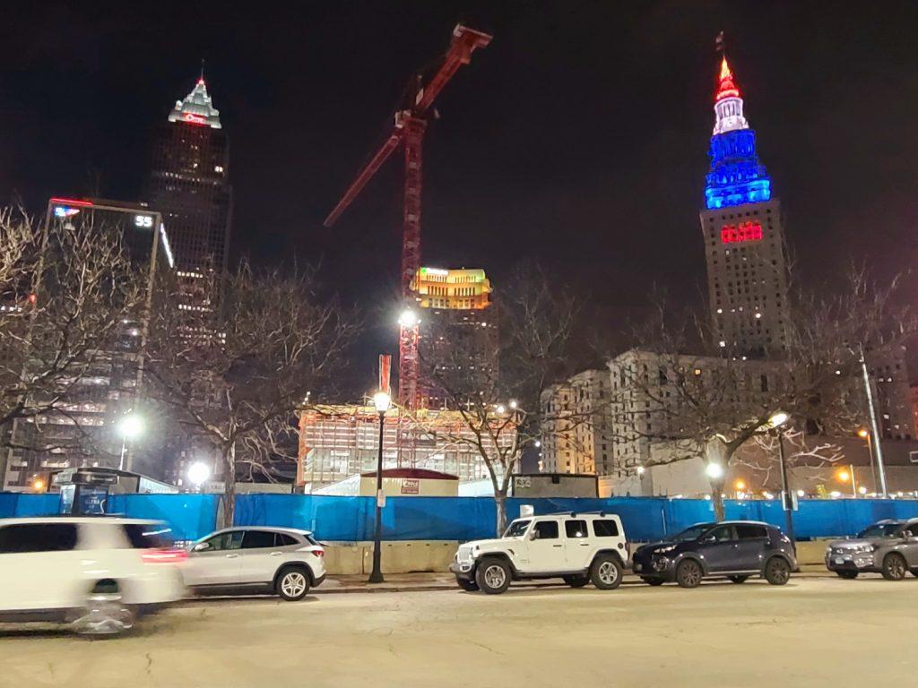 Current construction status of new SHW HQ in downtown Cleveland.