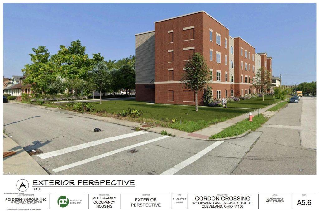 Planning Gordon Crossing apartments on East 101st Street, between Newton and Woodward avenues.