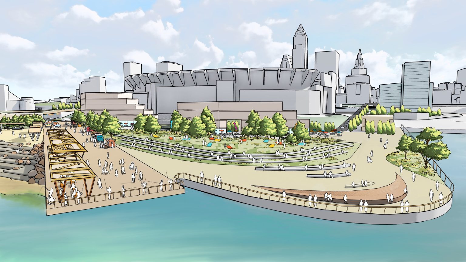 Cleveland Development What To Look For In 2024 Downtown NEOtrans   Lakefront Vision City 072723 4 1536x864 