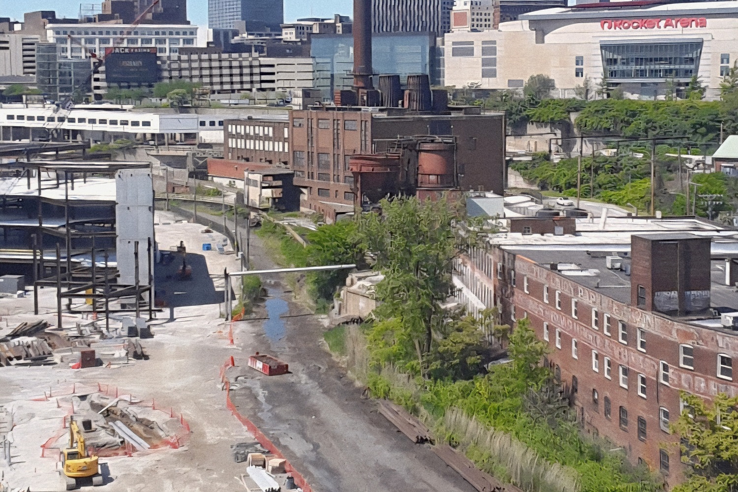CSX-ROW-into-downtown-Cleveland-CVSR-Mar