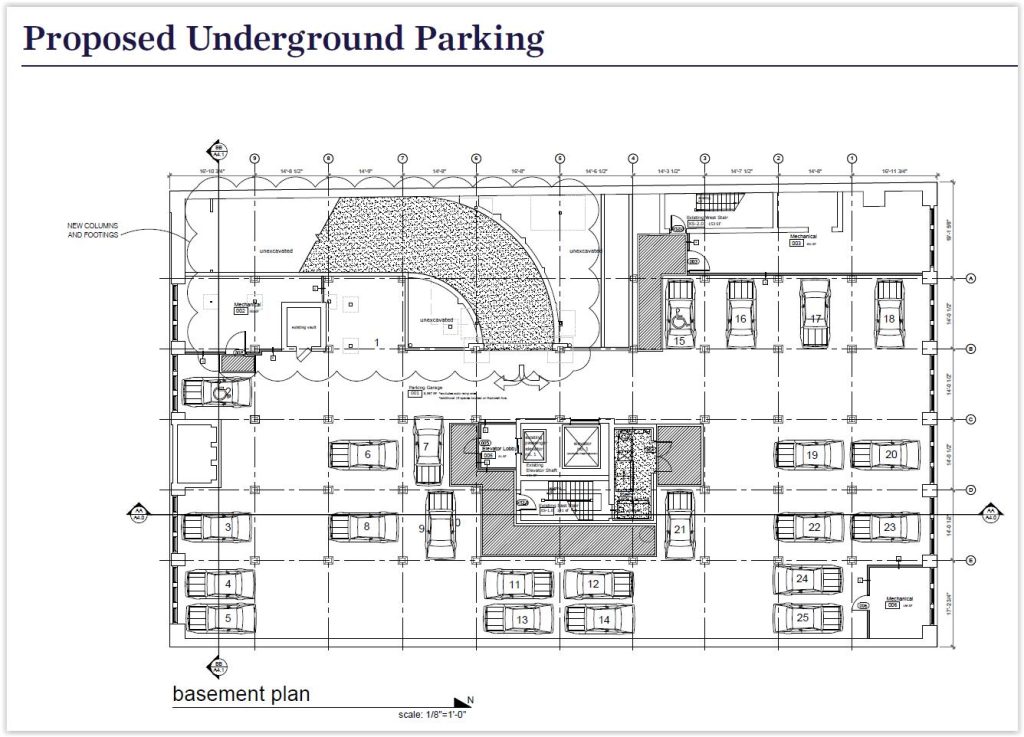 1729 Superior basement parking layout Cresco