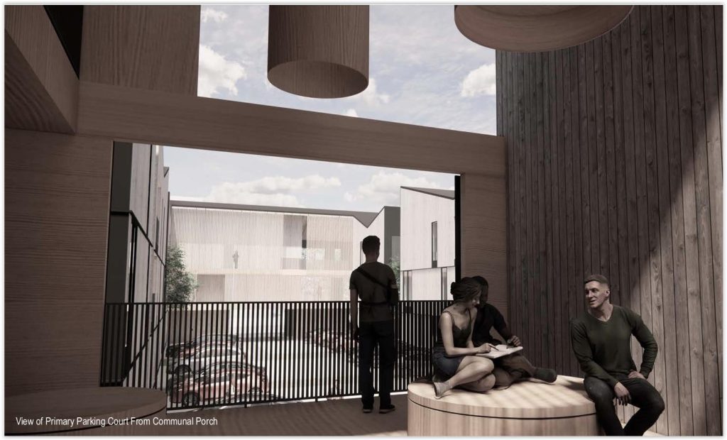 View from a communal porch